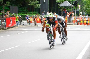 OCBC Singapore Pro Cycling Team rider Loh Sea Keong (No. 34) competes in the Men’s Open Criterium of OCBC Cycle Malaysia on 19 January 2013 in Kuala Lumpur, Malaysia.