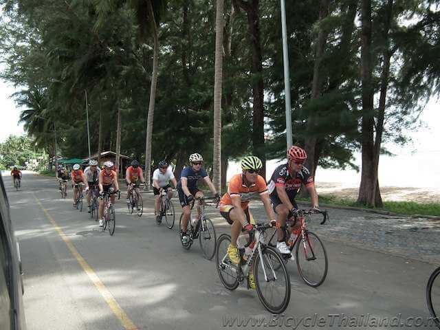 Beachfront cycling with Martin Brot leading the way