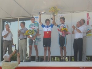 5-time French National MTB Champion Peter Pouly on the Podium in 2005