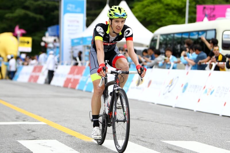 OCBC Singapore Pro Cycling Team rider Eric Sheppard competes in Stage 3 of the Tour de Korea 2013 on 11 June 2013 in Yeongju Korea. (Photo credit: OCBC Singapore Pro Cycling Team)
