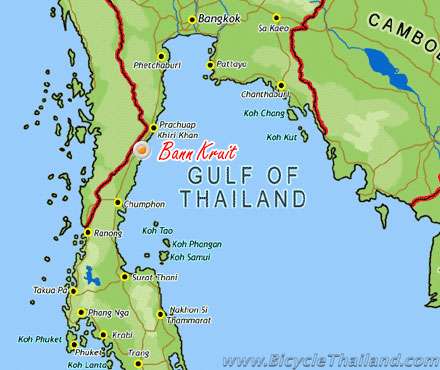 Prachuap Khiri Khan to Ban Krut - Bicycle Touring Route - Bicycle Thailand