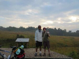 Author with friend in Khao Yai.