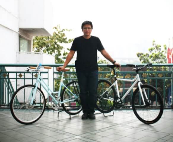 Where would you find an urban rider who would design his own bicycle to meet the demands for a good ride in Bangkok?