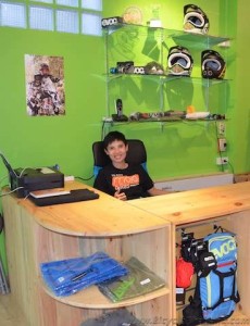 Downhill rider and shop manager Khun Mei