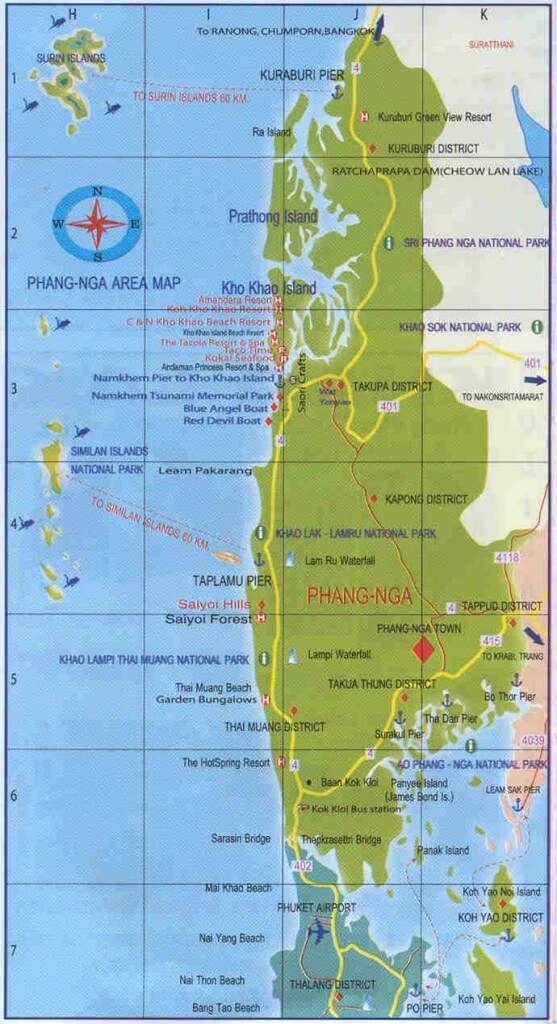 Map of Phang Nga Province