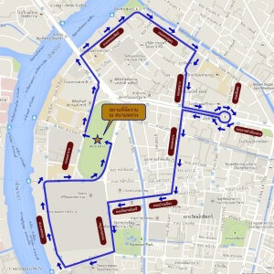 Bangkok Car Free day route