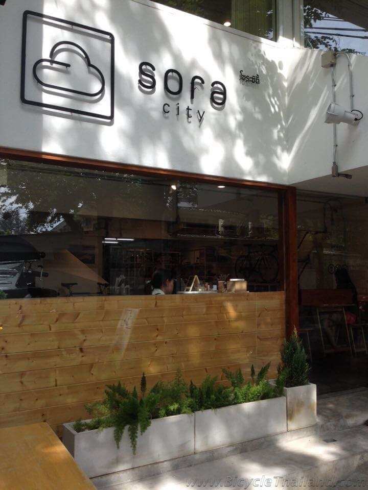 SORA CIty front of shop