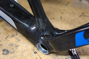 Carbon fiber bicycle frame repair 3