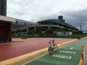 Bicycle Path at Bangkok Airport Rail Link Makkasan Station 5